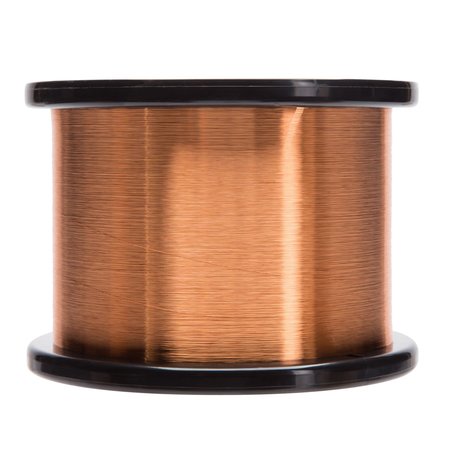 REMINGTON INDUSTRIES Magnet Wire, Enameled Copper Wire, 41 AWG, 5 Lbs, 203590' Length, 0.0030" Diameter, Natural 41SNS5